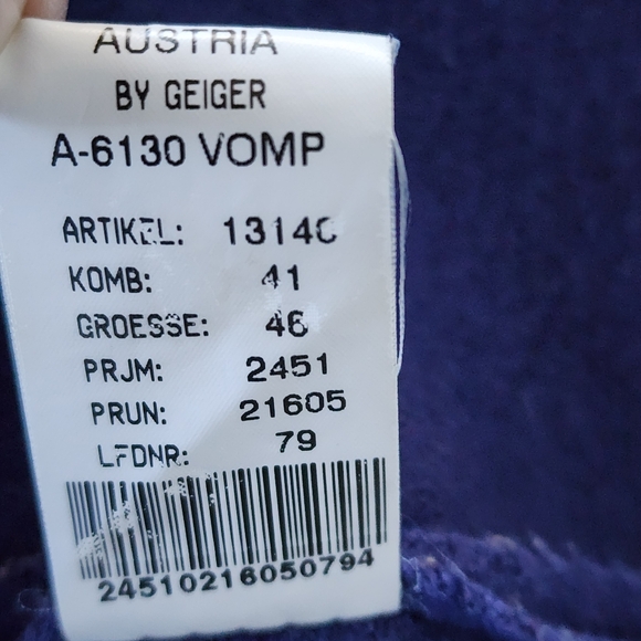 Geiger Boiled Wool Austria Purple A-line Pea Coat Size 46 - Picture 7 of 13